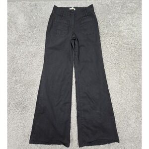 Maeve Womens Flared Leg Pants Size 26 Faded Black Midrise‎ Twill Retro